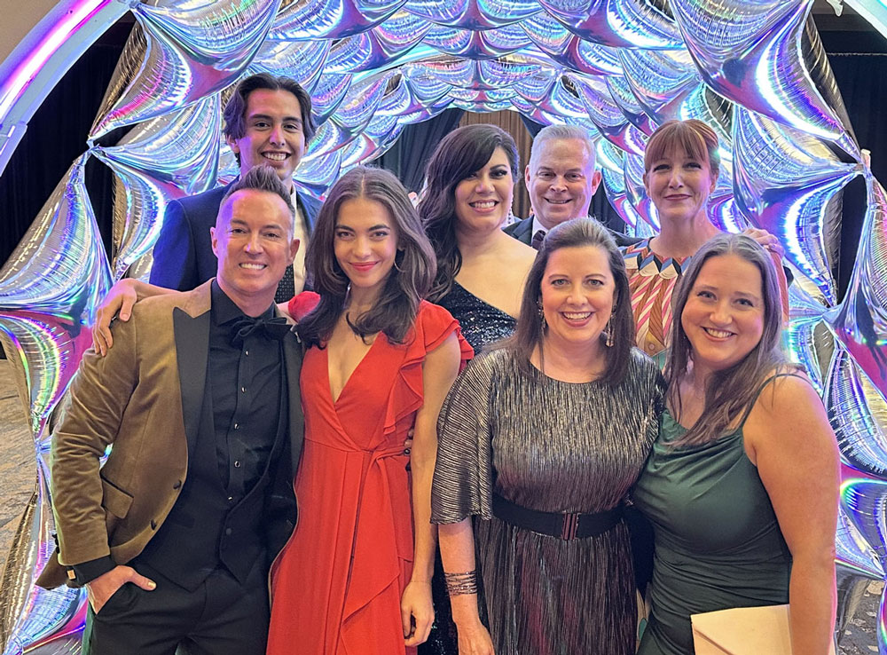 Group Photo with Balloon Tunnel