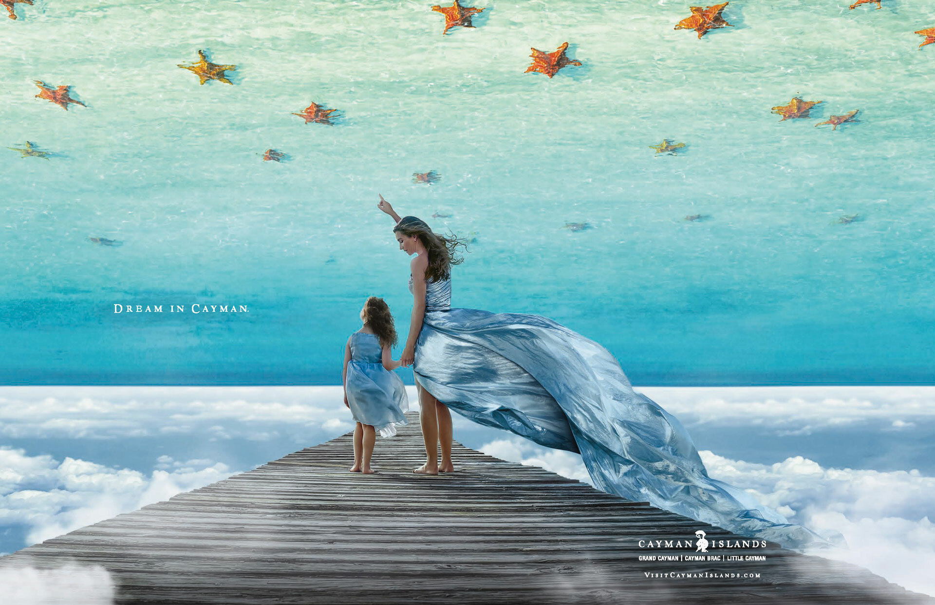 Cayman Starfish Sky Print